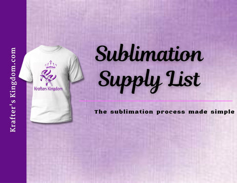 Sublimation Supply List