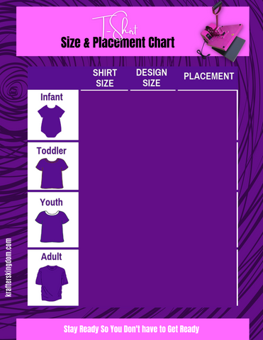 Sizing & Placement Chart